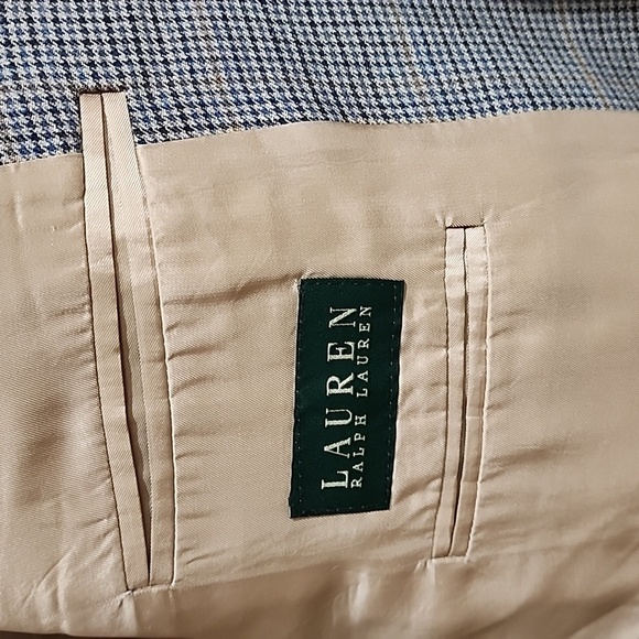 Ralph Lauren Suit Jacket 2 Button Wool/Silk Blazer Houndstooth Coat size 44R - Picture 5 of 12